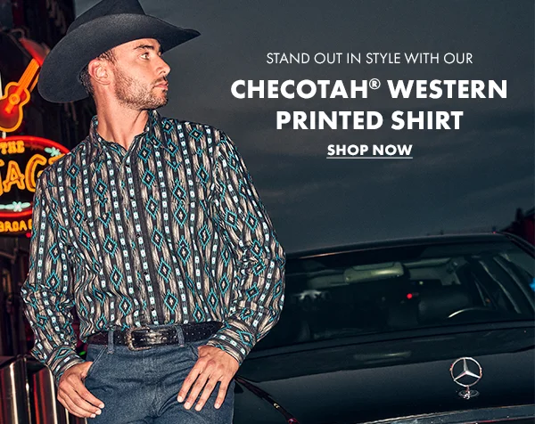 Stand Out In Style With Our Checotah Western Printed Shirt. Shop Now