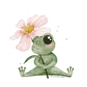 Pink flower frog T-Shirt