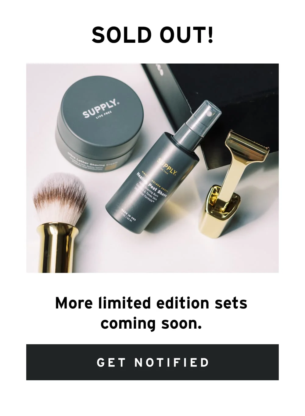 STILL AVAILABLE: Polished Gold Razor Set + Holiday Gift Box [ Order Now ]