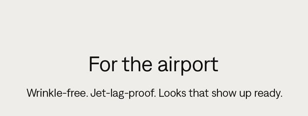 For the airport