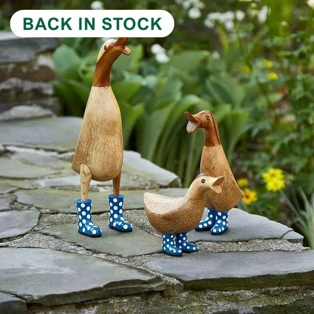 Spotted Wellies Garden Ducks