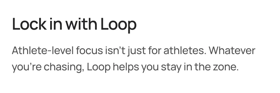 Lock in with Loop