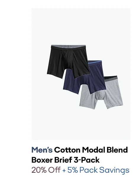 MEN'S COTTON MODAL BLEND TRUNK 3-PACK | 20% OFF + 5% PACK SAVINGS