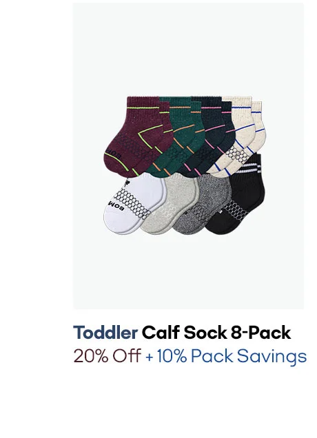 TODDLER CALF SOCK 8-PACK | 20% OFF + 10% PACK SAVINGS