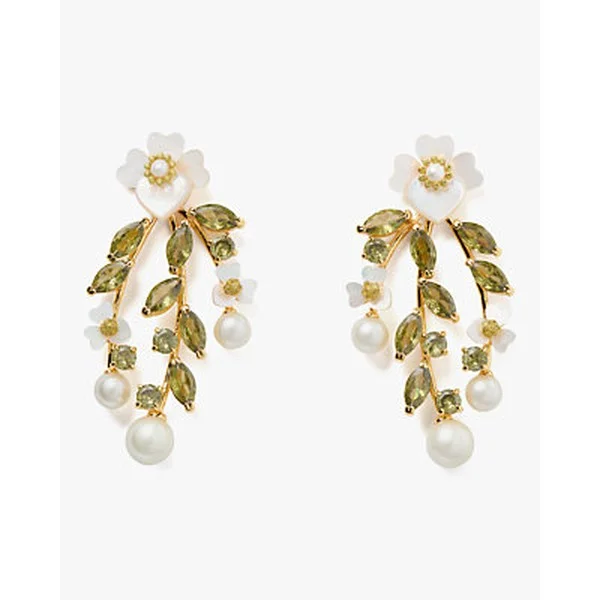 Precious Pansy Chandelier Earrings