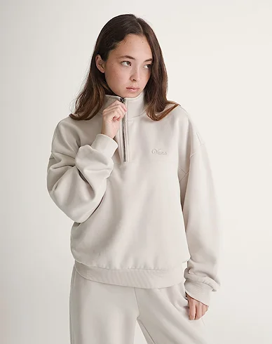 Script Logo Mock Neck Sweatshirt