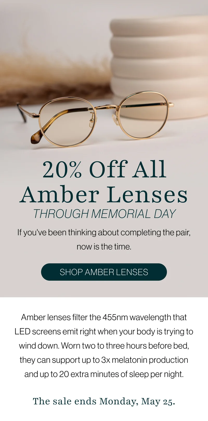 20% Off All Amber Lenses