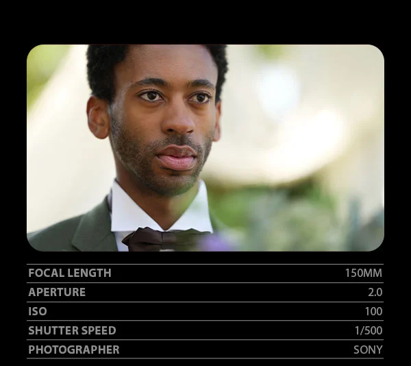 Focal Length 150mm, Aperture2.0, ISO 100, Shutter Speed 1/500, Photographer Sony