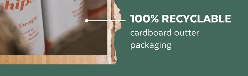 100% RECYCLABLE cardboard outter packaging