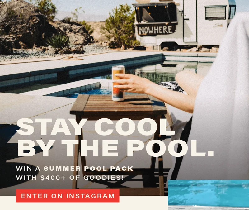 STAY COOL BY THE POOL. win a summer pool pack with $400+ of goodies! [ENTER ON INSTAGRAM]