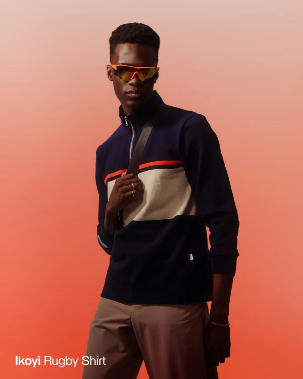 Vallier x Barbarian Ikoyi 1/4 Zip Rugby Shirt - Unisex