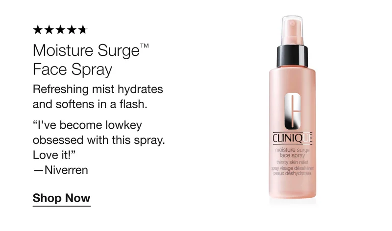 Moisture Surge™ Face Spray| Refreshing mist hydrates and softens in a flash. “I've become lowkey obsessed with this spray. Love it!” —Niverren | Shop Now