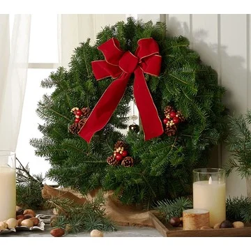 Del. Week 12/16 Fresh Balsam Jingle Bell Wreath by Valerie