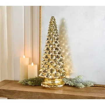 20" Twinkling Mercury Glass Tree by Valerie