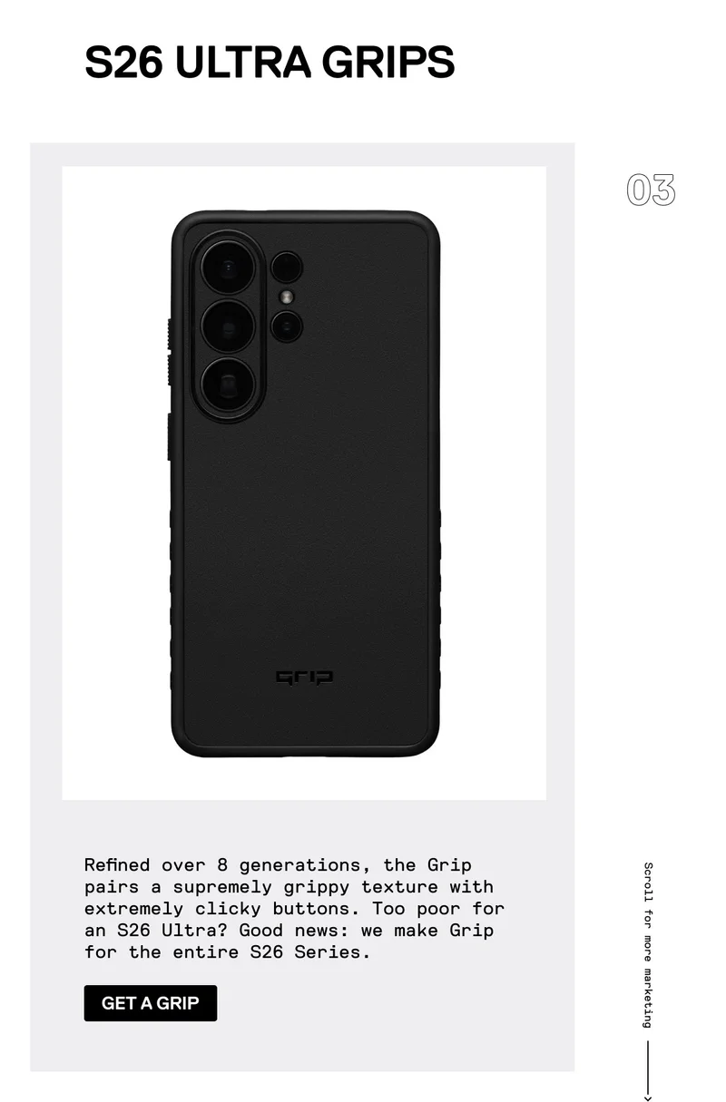 S26 Series Grip Cases: Shop Now