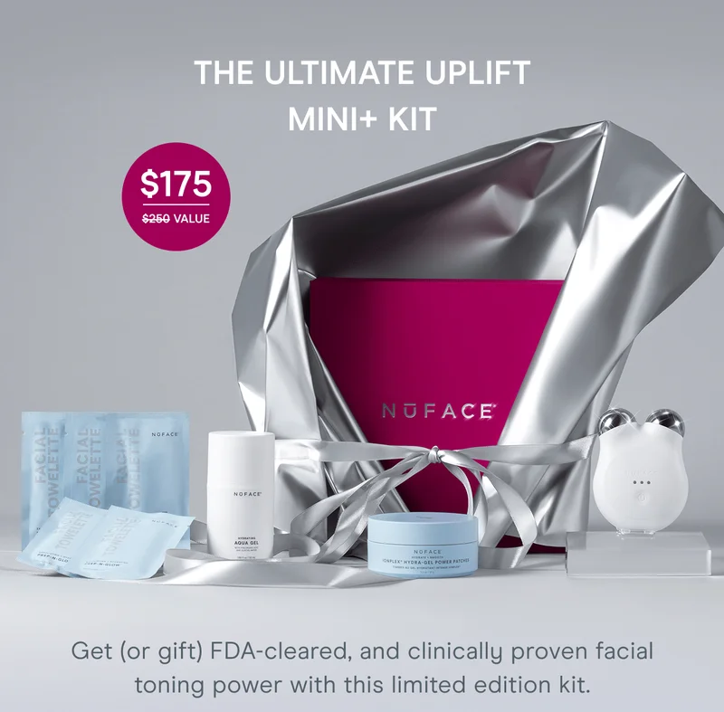 The Ultimate Uplift MINI+ Kit - Get (or gift) FDA-cleared, and clinically proven facial toning power with this limited edition kit.
