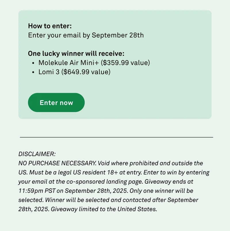 How to enter giveaway