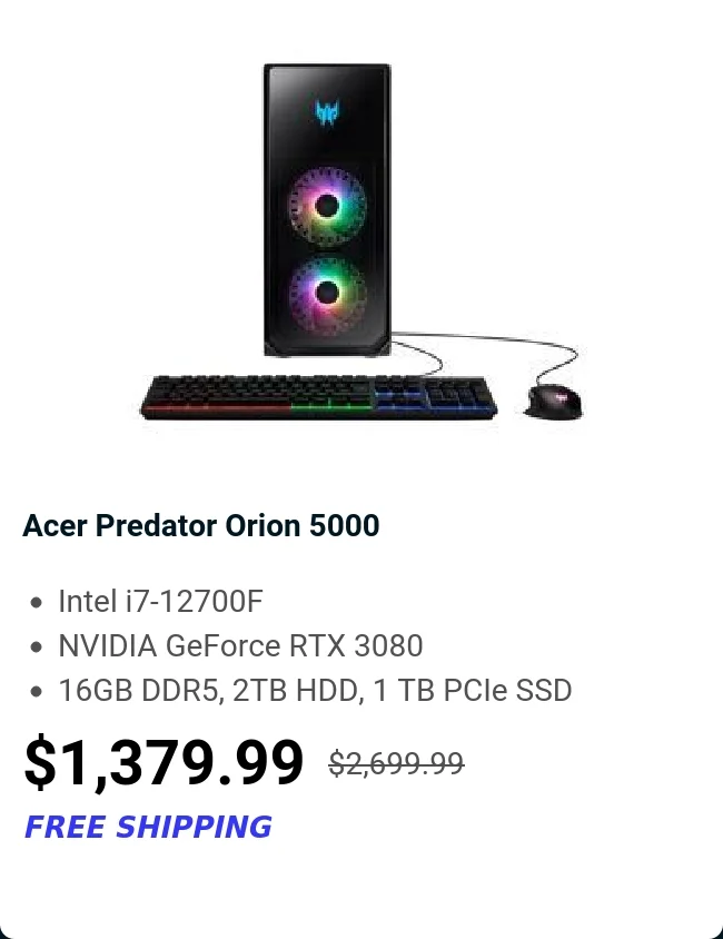 Acer Predator Orion 5000