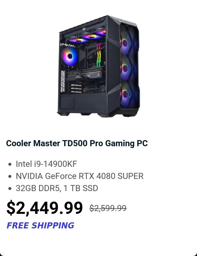 Cooler Master TD500 Pro Gaming PC