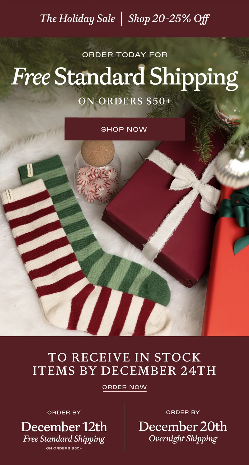 Order by December 12 for Free Standard Shipping! Order by December 12 for Free Standard Shipping!