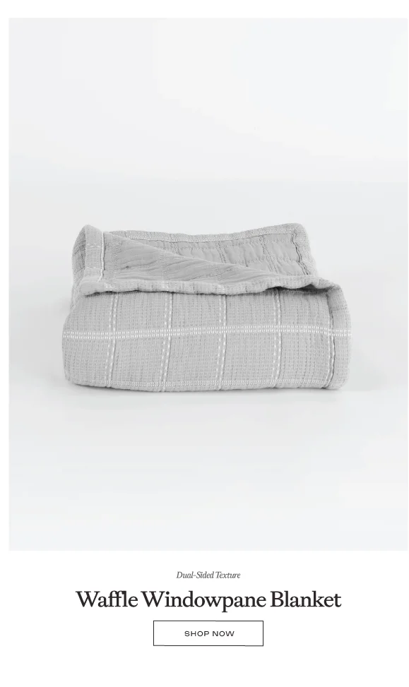 Waffle Windowpane Blanket - Shop Now Waffle Windowpane Blanket - Shop Now