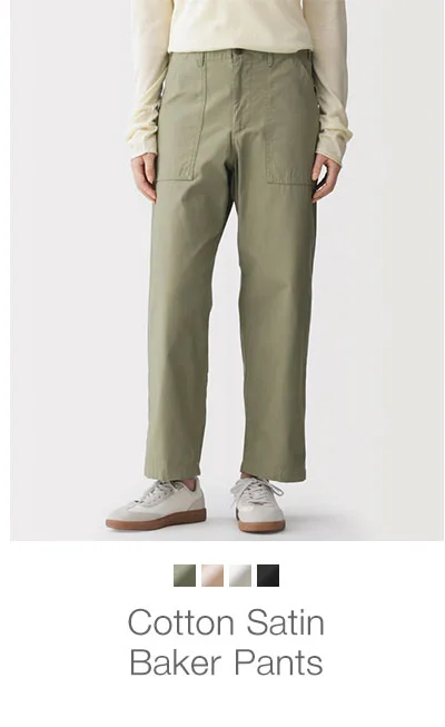 Shop Cotton Satin Baker Pants