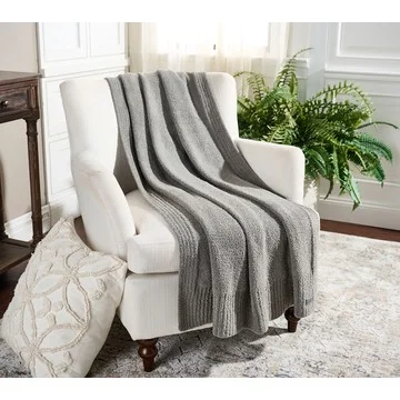 Barefoot Dreams CozyChic 45x60 Stacked Rib Border Blanket