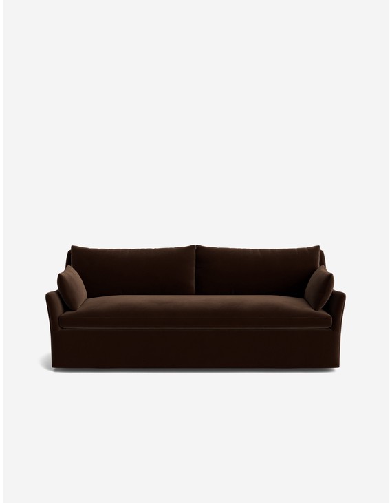 Portola Slipcover Sofa - Mahogany Classic Velvet / 84"W