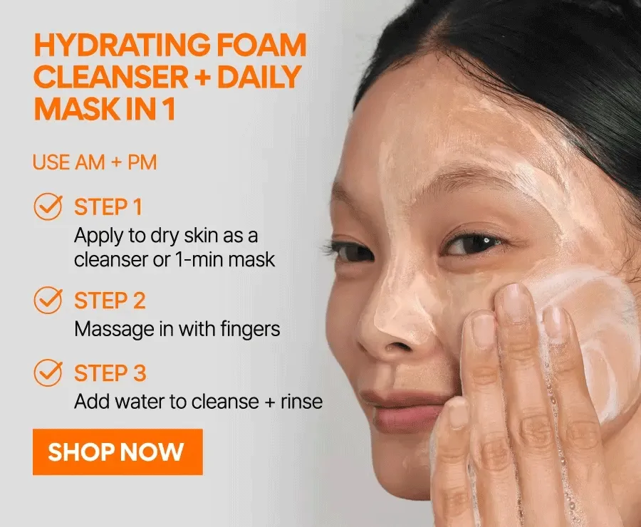 VITAMIN C MASK TO FOAM CLEANSER