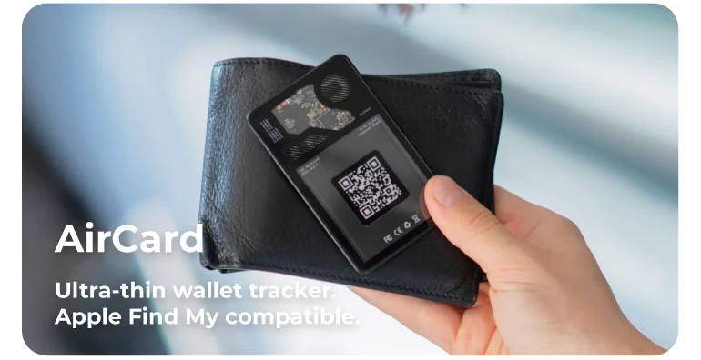 AirCard Ultra-thin wallet tracker. Apple Find My compatible.