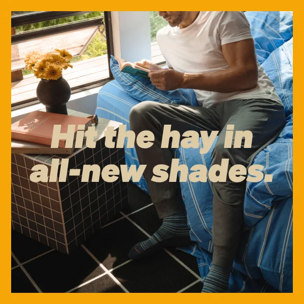 Hit the hay in all-new shades.
