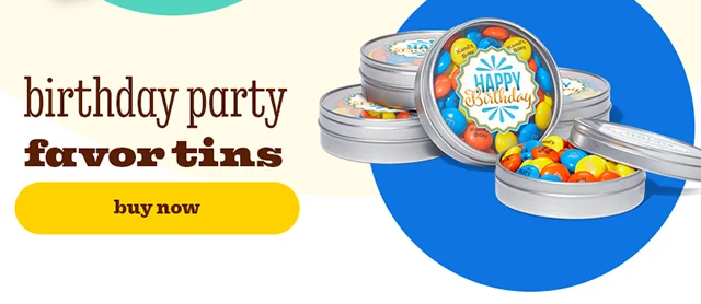 BIRTHDAY PARTY FAVOR TINS