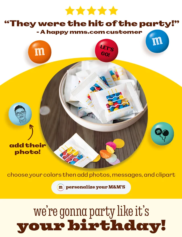 PERSONALIZE YOUR M&M'S