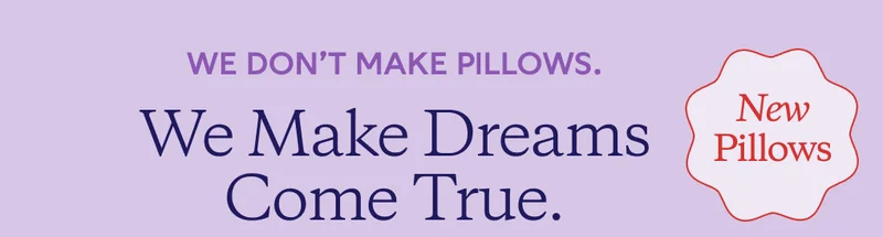 WE DON'T MAKE PILLOWS. We Make Dreams Come True