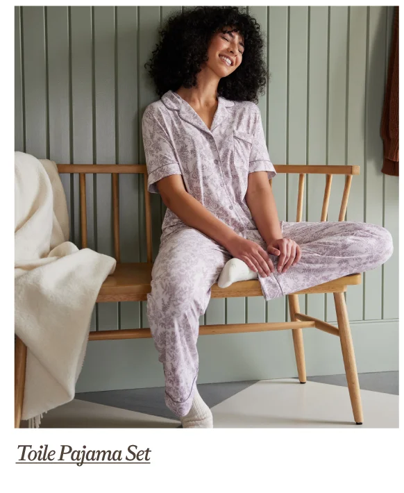 Toile Pajama Set