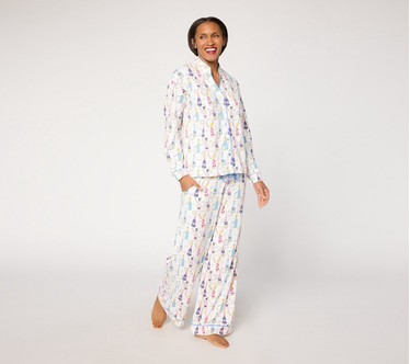 MUK LUKS Dream Cloud Notch Collar Winter Pajama Set