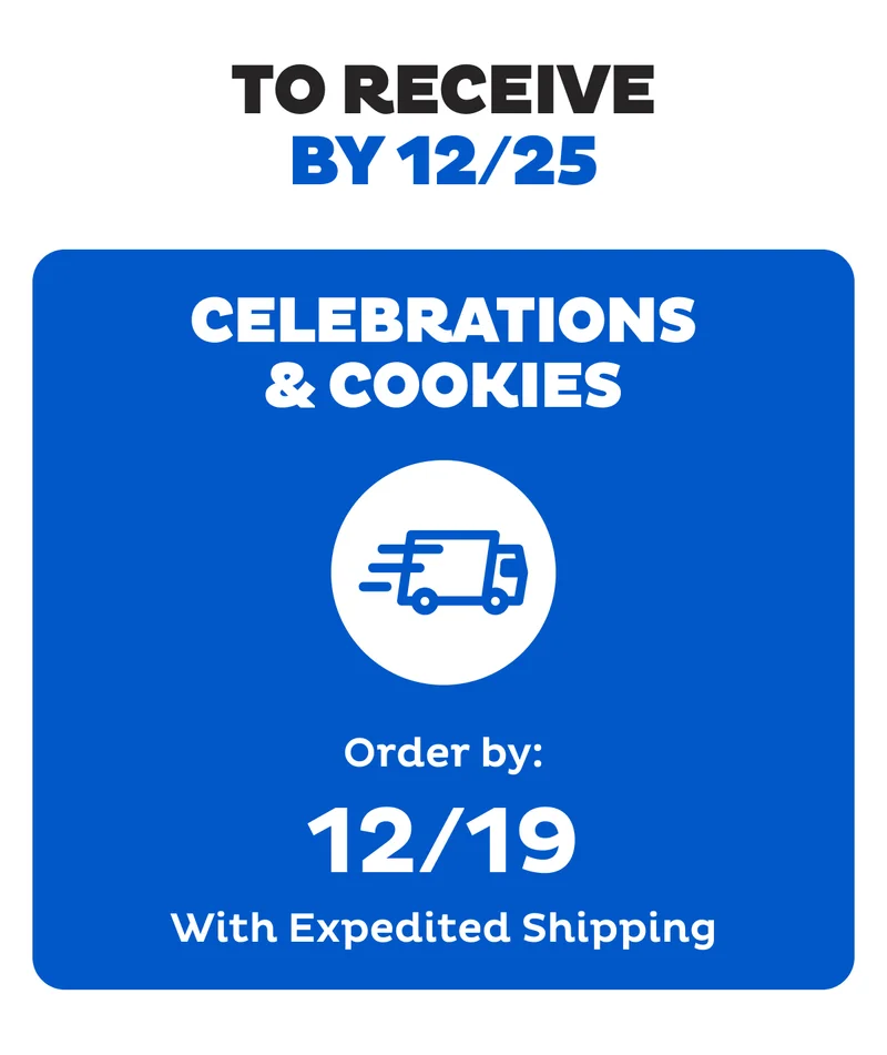 Order by 12/19 with expedited shipping for Dec 25.