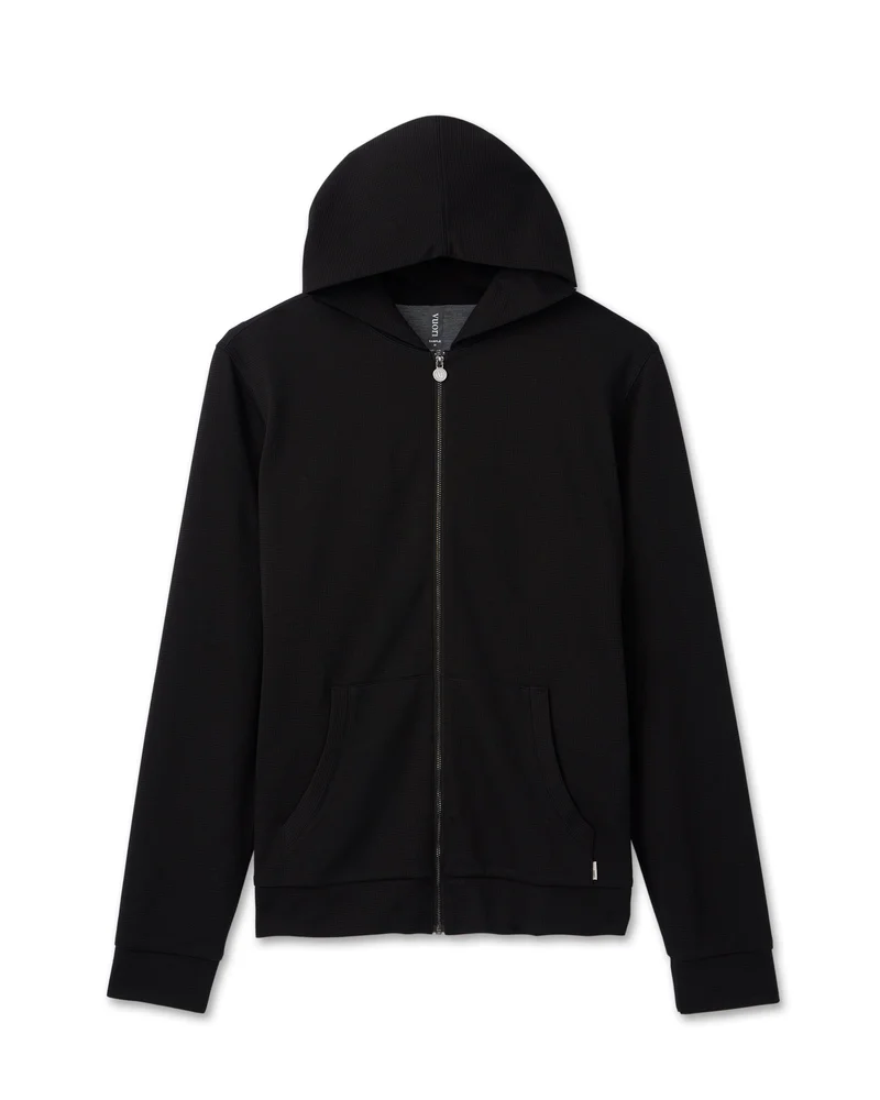 Image of Performance Waffle Zip Hoodie 2.0 | Black
