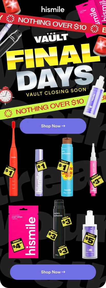 NOTHING OVER $10. THE VAULT FINAL DAYS. VAULT CLOSING SOON. Shop Now.