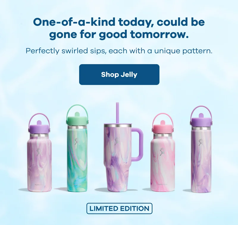One-of-a-kind today, could be gone for good tomorrow. Perfectly swirled sips, each with a unique pattern. LIMITED EDITION | Shop Jelly