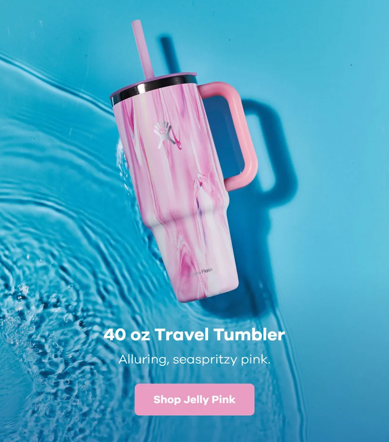 40 oz Travel Tumbler. Alluring, seaspritzy pink. | Shop Jelly Pink