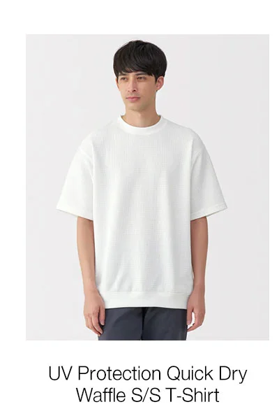 Shop Men's UV Protection Quick Dry Waffle S/S T-Shirt