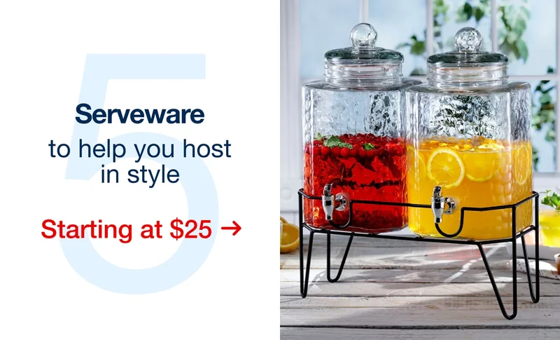 Serveware starting at $25