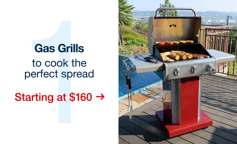 Gas Grills starting at $160
