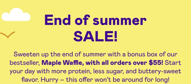 End of summer SALE!