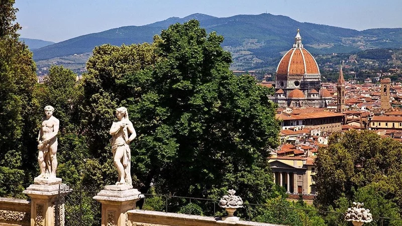 Image description: View of Florence from Villa Bardini garden.