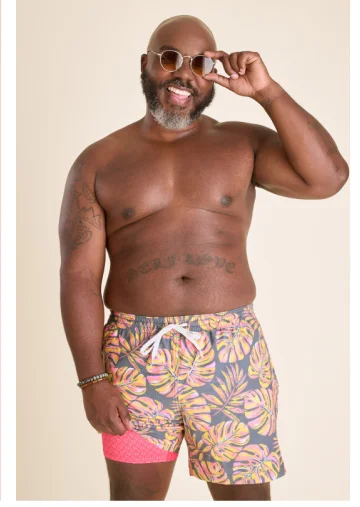 Lined Classic Swim Trunk: The Monstera Mixes 5.5"