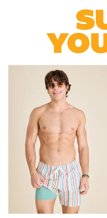 Lined Classic Swim Trunk: The Parlor Stripes 5.5"
