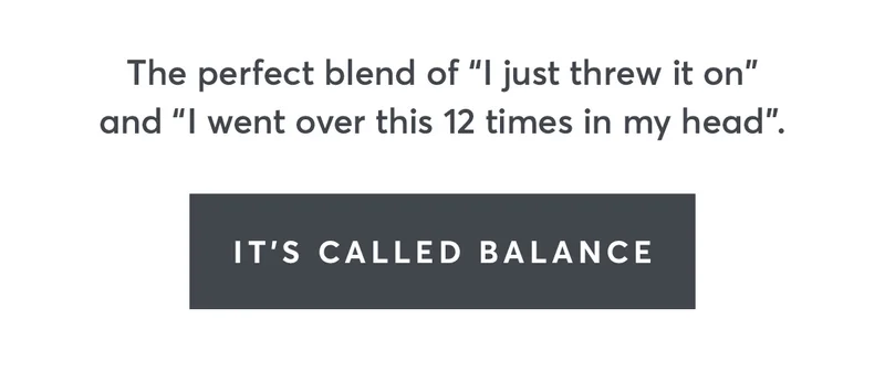 It's Called Balance