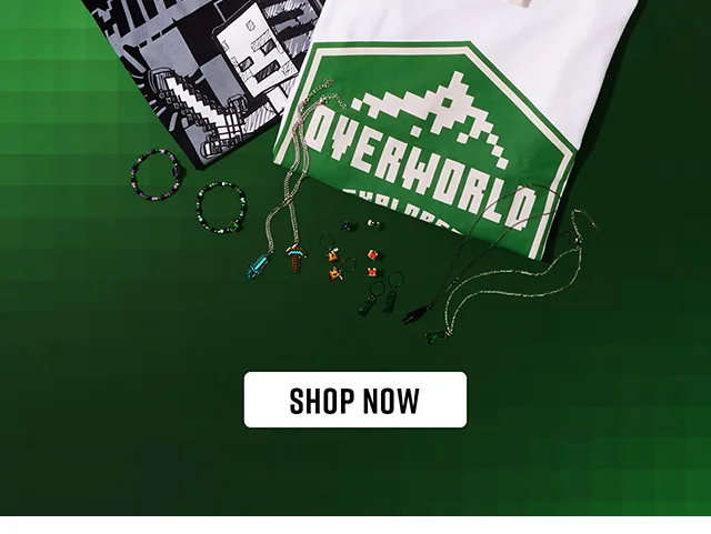 Minecraft. Dig Into Epic Gear. Shop Now